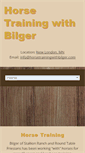Mobile Screenshot of horsetrainingwithbilger.com