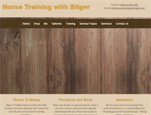 Tablet Screenshot of horsetrainingwithbilger.com